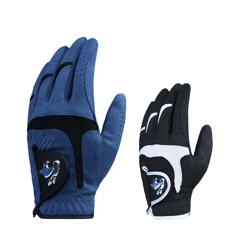 Golf gloves men's microfiber cloth soft breathable non-slip wear golf gloves