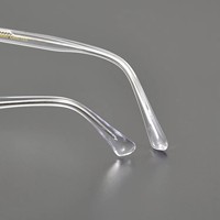 Monture de lunettes de lecture unisexe, faite à la main, en acétate bleu, imprimé vintage, octogonale, géométrique, durable, haut de gamme, transparente, à monture complète
