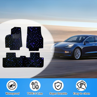 Alfombrillas Universales para Automóvil con Luces LED, Modelo Popular, Personalizadas, al por Mayor, para Toyota, Honda, Alfombrillas Decorativas para el Interior del Automóvil, Alfombrillas con Diseño de Cielo Estrellado