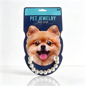 Pet Jewelry Imitation Pearl & Metal Chain <b>Dog</b> Necklace Decorative Pet Collar For Small Large <b>Dogs</b> - Product Image 4