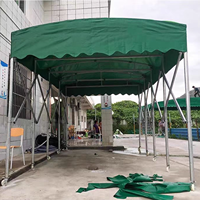 Tente rétractable mobile extensible, abri d'auto pliable, entrepôt, abri extérieur, parasol, auvent 3mX3mX3m