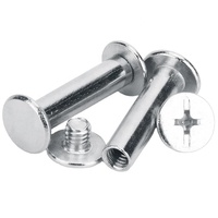 Vis de fixation mâle-femelle, vis de fixation, rivets semi-tubulaires en acier inoxydable, rivets ronds à double tête
