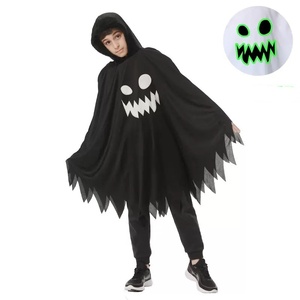 Costume Bianco Ispirato <span class=keywords><strong>a</strong></span> <span class=keywords><strong>Film</strong></span> e TV per Bambini, Unisex, per Feste in Maschera e Giornate <span class=keywords><strong>a</strong></span> Tema, con Mantello da Fantasma Boo - Product Image 2