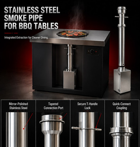 <span class=keywords><strong>Tuyau</strong></span> d'échappement isolé à <span class=keywords><strong>double</strong></span> <span class=keywords><strong>paroi</strong></span> Jilu pour barbecue extérieur – Usine <span class=keywords><strong>de</strong></span> tuyaux à fumer robustes - Product Image 5