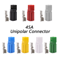 Connecteur d'alimentation pour batterie au lithium monopolaire 45A 600V, prise mâle/femelle en cuivre pour batterie de chariot élévateur, 1 broche