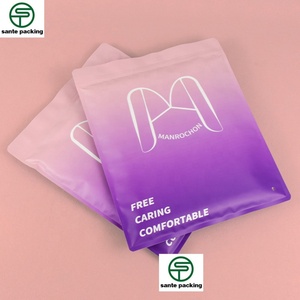 Large Custom Gravure Printed Recyclable Plastic Packaging Bag for Shoes & Clothing with Valve and Zipper Top - Product Image 1