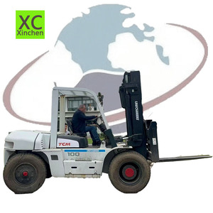 รถยก FD100Z8 TCM 10ตันรถยกเครื่องยนต์ดีเซลอีซูซุของแท้รถยกโกดังสินค้าจากญี่ปุ่นสันดาปภายใน - Product Image 1