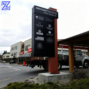Letrero de Pylon Personalizado para Directorio de Centro Comercial |   Tablero de información para inquilinos de interiores con ranuras intercambiables para zonas de comida de centros comerciales - Product Image 6