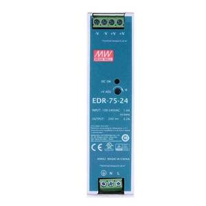 EDR-75-48แหล่งจ่ายไฟสำหรับอุตสาหกรรมรางดิน EDR-75-48 75W 48V แหล่งจ่ายไฟแบบราง1.6A - Product Image 4
