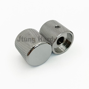 Đường kính 20mm <span class=keywords><strong>Chrome</strong></span> vàng đen mạ nhôm có khía Guitar núm điều khiển cho chiết Encoder chuyển đổi - Product Image 2