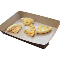 Boîte à collation jetable personnalisable Style classique Récipient alimentaire en papier kraft enduit résistant à l'huile pour frites Logo inclus