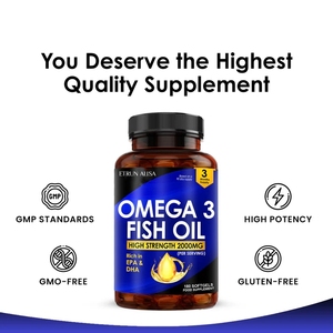Etrun Alisa nhãn hiệu riêng OEM dầu cá Omega-3 EPA DHA 2000mg khỏe mạnh hỗ trợ tim Omega 3 bổ sung dầu cá Softgel - Product Image 3