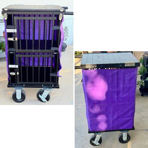 عربة حيوانات أليفة قابلة للطي ، قفص كلب خفيف الوزن من الألومنيوم ، مرسى مزدوج الطوابق ، عربة عرض الكلاب - Product Image 1