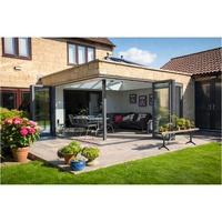 GONHO Porte pliante en alliage d'aluminium avec double vitrage trempé, insonorisée, écoénergétique, isolation thermique pour usage intérieur et extérieur