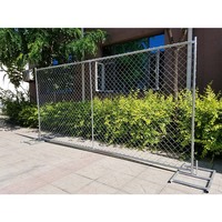 DDP Jambes en métal de qualité construction de haute qualité 6x12 clôture à maillons de chaîne portable temporaire galvanisée