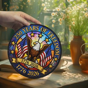 Atrapasueños de Vidrio con Diseño de 250 Años de Historia de Estados Unidos, Decoración para Colgar en la Ventana - Product Image 2