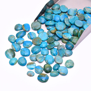 AAA Opalina 10x10mm-11x14mm à facettes fantaisie Rose coupe tranches semi-précieuse pierres précieuses en vrac dos plat Cabochon Lots pour la fabrication de bijoux - Product Image 1