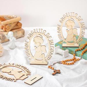 Factory Direct Wooden Baptism Centerpieces for Religious Catholic Table <b>Decor</b> Easter <b>Christening</b> Communion Baby Shower Wedding - Product Image 1