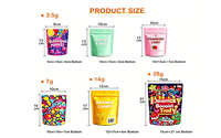 En stock, prêt à être expédié, sachets d'emballage de 3,5 g, vente en gros, sachets en mylar holographiques de 3,5 g pour bonbons, fleurs