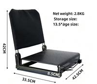 Sièges de sport en maille respirante pour gradins ; Chaises pliantes légères avec structure métallique, idéales pour les matchs de baseball en extérieur.
