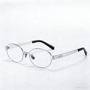 Lunettes de vue pour femmes, monture ovale en titane, style luxe léger, pour myopie, avec verres anti-lumière bleue - Product Image 4