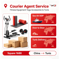 Service de messagerie porte-à-porte DDP par voie maritime et aérienne depuis la Chine pour équipements de fitness et accessoires de yoga, livraison rapide, service d'agent à Tunis