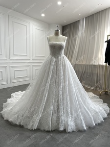 Váy cưới kiểu dáng mới nhất năm 2026, cổ vuông, kiểu dáng cầu kỳ, ren cổ điển, dành cho cô dâu tương lai. - Product Image 2