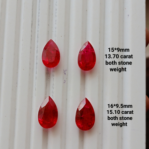 Rubí Cultivado en Laboratorio, Forma de Pera, Gema Suelta, Rojo Intenso, Calidad Premium, Piedra Sintética para Joyería, Hecho a Mano - Product Image 3