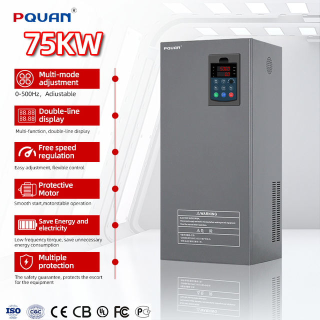V/F Control VFD 3 Phase 220V 380V 75KW AC Drive Frequency Inverter for Permanent Magnet Synchronous Motor