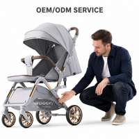Poussette bébé pliable légère et portable en alliage d'aluminium, grande taille, pour la maison, les voyages en plein air et l'utilisation en cabine d'avion