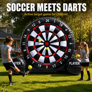 Aufblasbares DARTSLIVE Home BLITZER Kinder-Dartset, Langlebiges Professionelles PVC-Dartset mit 120V750W Gebläse und Feuerhemmender Wurfmatte - Product Image 1