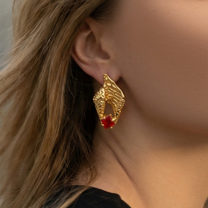 Pendientes colgantes de moda, joyería de moda para mujer, pendientes de joyería fina, pendientes de acero inoxidable chapados en oro, bisutería, joyería moderna. - Product Image 1