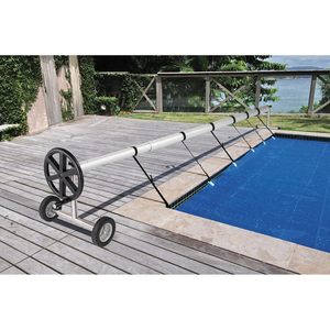 Enrouleur de couverture de piscine en aluminium VINGLI de 18 pieds avec roues pour piscines enterrées - Product Image 5