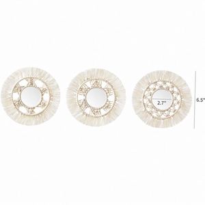 Tappeto Ovale da Soggiorno con Specchio Decorativo in Macramè 160X200, Ornamenti Giapponesi per Casa e Cucina, Tappeto a Rotolo - Product Image 6