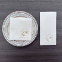 Serviettes personnalisées de haute qualité avec logo pour serviette d'invité jetable de fête de mariage