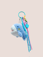 Porte-clés en peluche mignon en forme de requin, design anime, jouet en peluche à grande bouche, breloque cœur, pendentif de sac, doux, durable, portable