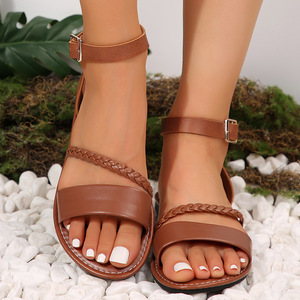 Hot 2026 Sexy Breathable Light Weight Hard-Wearing Outdoor Strap Flat <b>Sandals</b> Designer New Summer Women's Slides Fashion Trend - Product Image 2