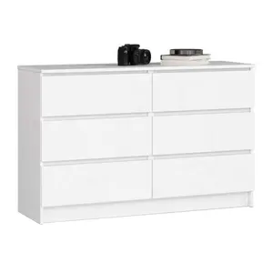 Custom white dresser bedroom furniture wood storage cabinet 6 drawers, chest of drawers