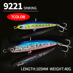 <span class=keywords><strong>Esca</strong></span> <span class=keywords><strong>Artificiale</strong></span> Affondante a Forma di Matita <span class=keywords><strong>da</strong></span> 105mm 40g in ABS per <span class=keywords><strong>Pesca</strong></span> in Mare <span class=keywords><strong>con</strong></span> Occhi 3D, per Lancio <span class=keywords><strong>da</strong></span> <span class=keywords><strong>Riva</strong></span> in Acqua Salata, per Tonno, Kingfish, Amberjack - Product Image 6