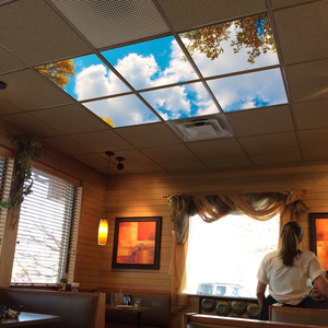 แผงไฟ LED สีท้องฟ้า40W สีฟ้าท้องฟ้า <span class=keywords><strong>Baiyun</strong></span> ศูนย์การค้าโรงแรมร้านอาหารตกแต่งด้วยหน้าจอกระพริบไฟท้องฟ้า - Product Image 4