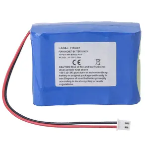 Para Sino SN-1500H ZDMED-201 AC-BAT-30 NI-MH 2 cabos bateria 12v 2000mAh seringa bomba azul