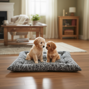 Set di Tre Tappetini in Flanella per Cani, Design con Zampe Grigie, Lettini per Animali Domestici - Product Image 3