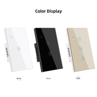 Interrupteur intelligent Wi-Fi universel à un seul fil, modèle tactile, 2,4 GHz, compatible Alexa, avec minuterie, protection contre les surcharges, verre trempé, cuivre