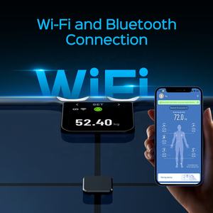 Balance intelligente électronique <span class=keywords><strong>de</strong></span> composition corporelle pour salle <span class=keywords><strong>de</strong></span> bain, alimentée par piles, Bluetooth, 8 électrodes, mesure intelligente <span class=keywords><strong>de</strong></span> la graisse corporelle et du poids - Product Image 4
