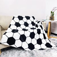 Superweiche Gestrickte 100% Polyester Flanell-Wurfdecke mit Individuellem Muster Bedruckt Fußballspieler Vier Jahreszeiten Flugzeug TV-Raum