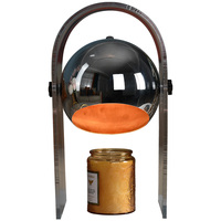 Lampe chauffante électrique en métal doré moderne décorative de salon sans lampe chauffante de bougie de flamme