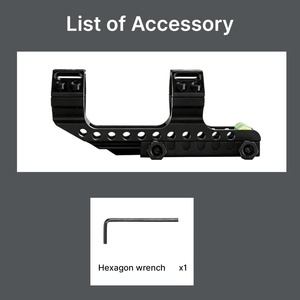 Support de lunette cantilever BANGBANG, support de lunette pour tube de 30 mm avec calibration horizontale, hauteur centrale de 1,4 po (noir) - Product Image 5