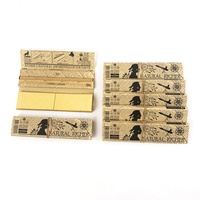 Kertas Rokok Gulung Alami Berbahan Gum Arab Ukuran 1 1/4, Tanpa Pemutih, dengan Penutup Elastis, 32 Lembar/22 Buku/Kotak dengan Filter Tip
