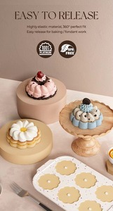 Platinum Silicone <b>Candy</b> Mold <b>Rainbow</b> Flower Star Shape LFGB Certified Non Stick BPA Free Customizable Baking Mould - Product Image 6