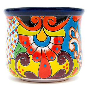 Maceta Circular de Cerámica Mexicana Talavera o Maceta para Flores - Product Image 2